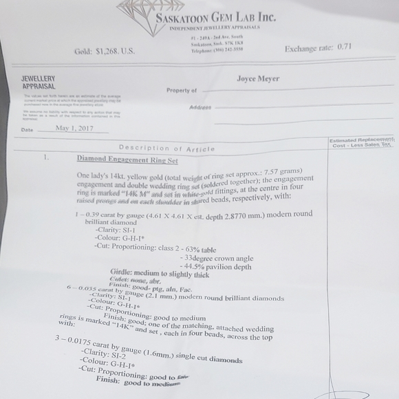 14K Diamond Ring - Picture 4 of 5